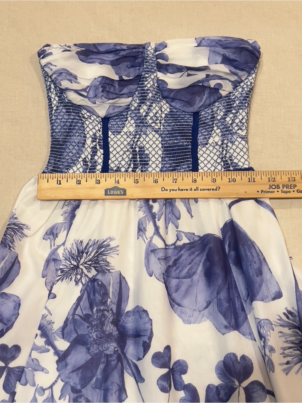 CHARO RUIZ Stunning Kolay Strapless Smocked Floral Maxi Dress Ibiza 1989 Small - Picture 15 of 15
